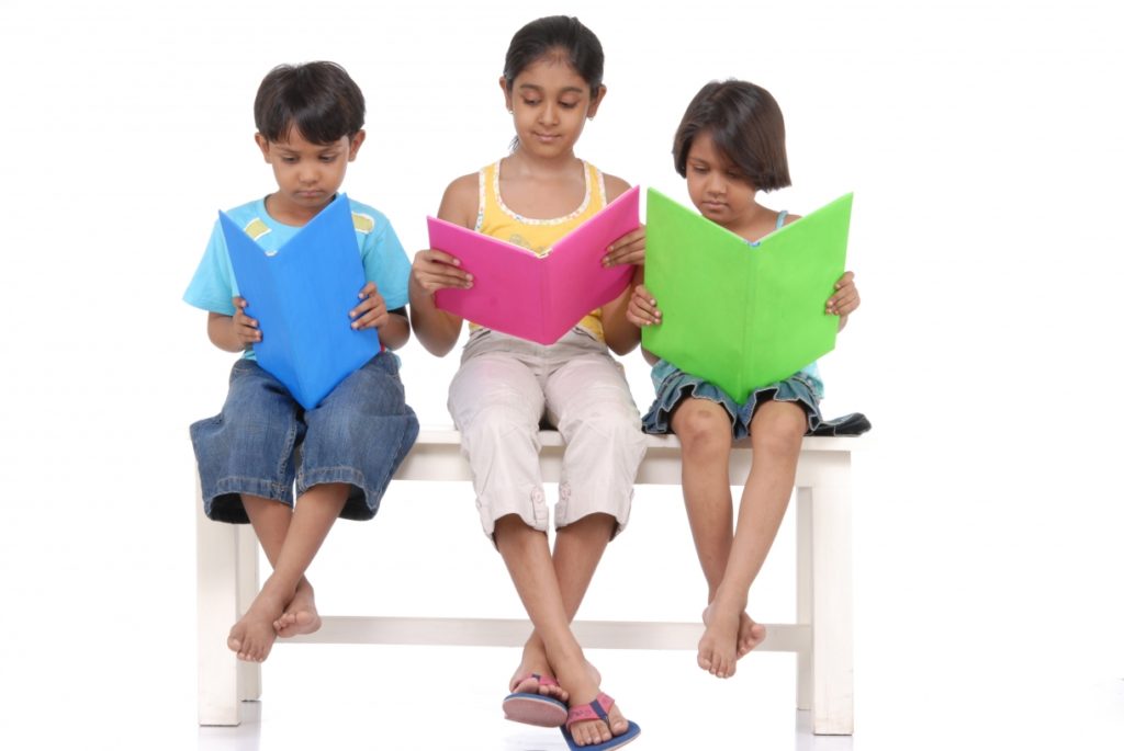 Immigrant Children Reading Books